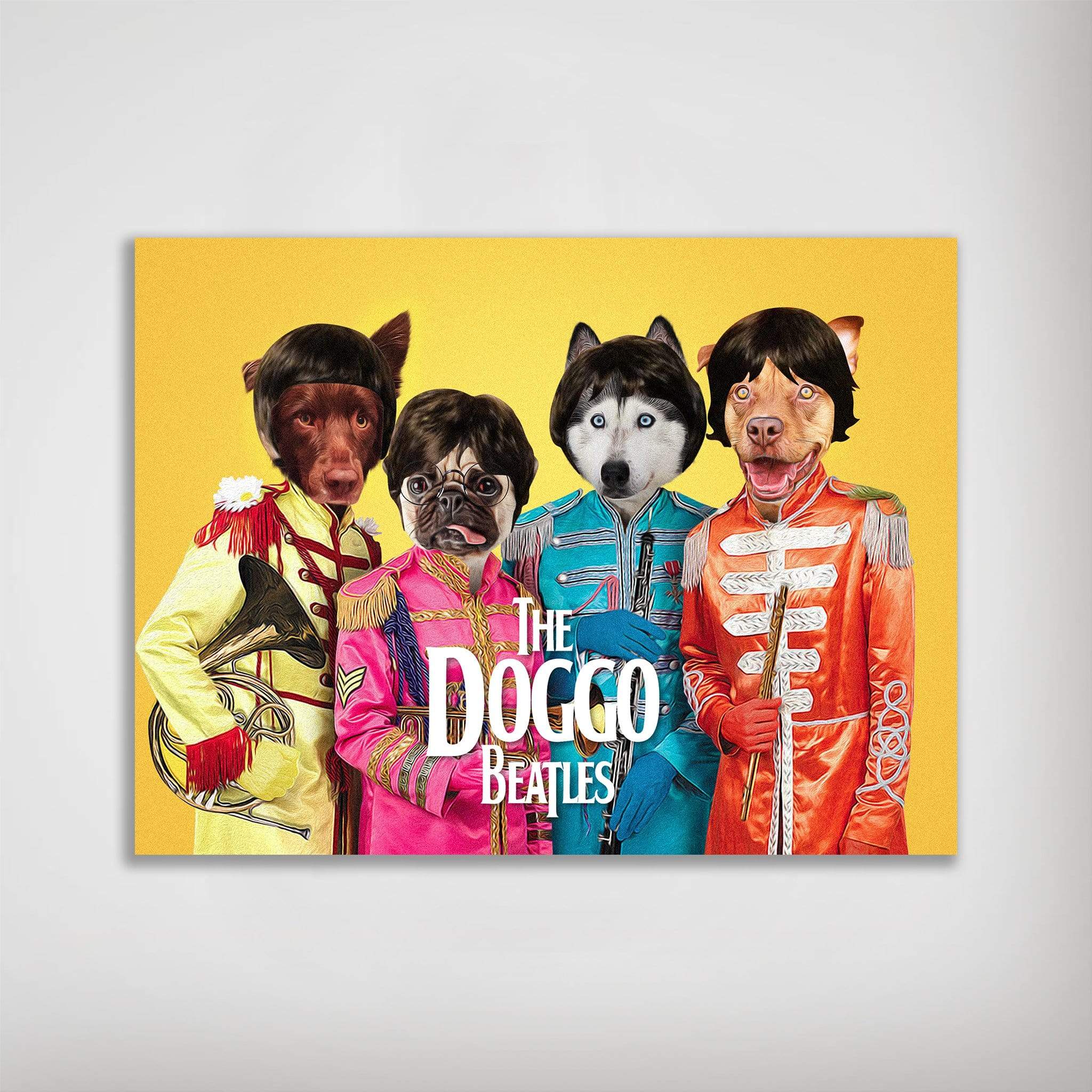 Póster personalizado con 4 mascotas &#39;The Doggo Beatles&#39;