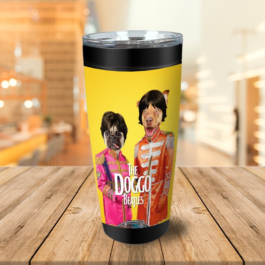 &#39;The Doggo Beatles&#39; Personalized 2 Pet Tumbler