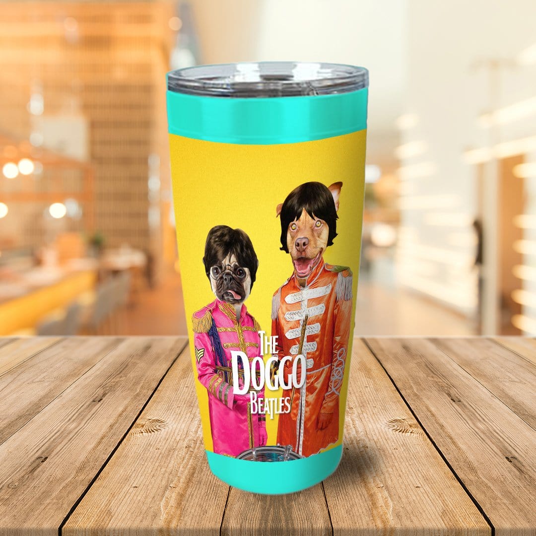 &#39;The Doggo Beatles&#39; Personalized 2 Pet Tumbler