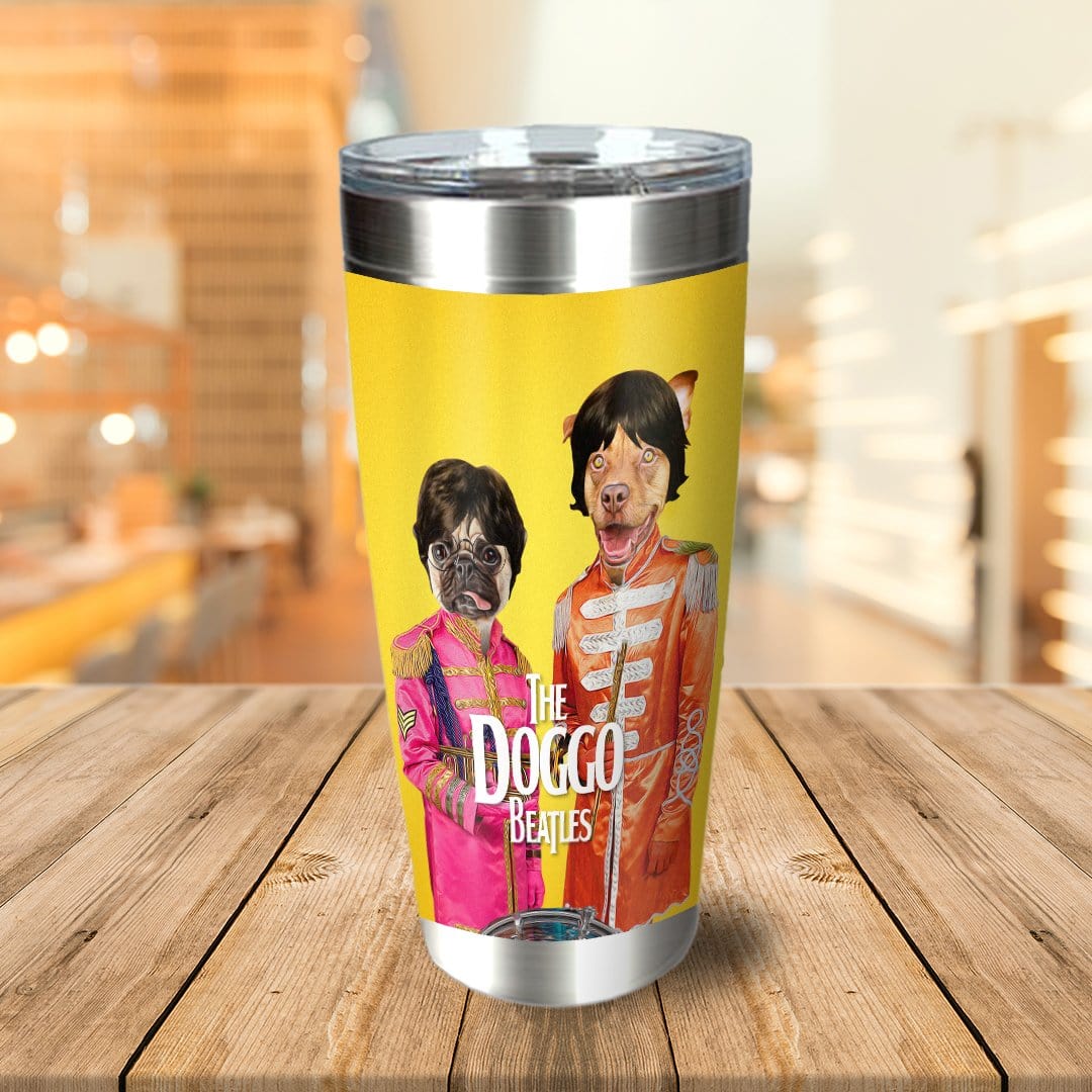 &#39;The Doggo Beatles&#39; Personalized 2 Pet Tumbler