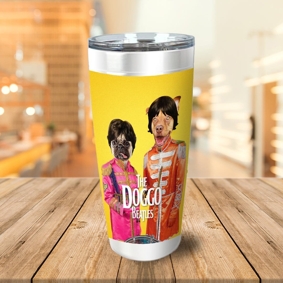 &#39;The Doggo Beatles&#39; Personalized 2 Pet Tumbler