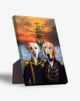 'The Explorers' Personalized 2 Pet Standing Canvas