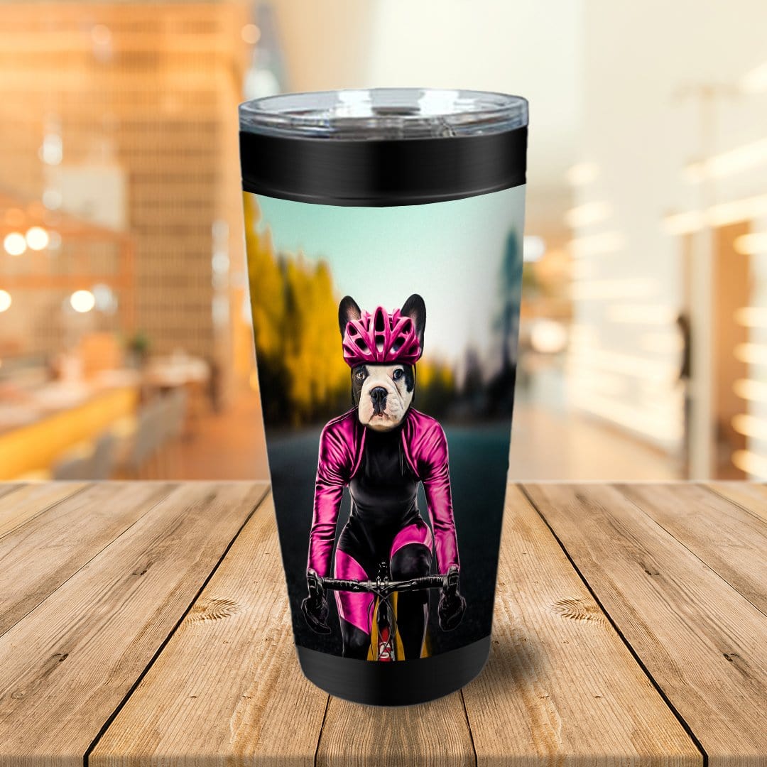 &#39;The Female Cyclist&#39; Personalized Tumbler