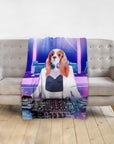 'The Female DJ' Personalized Pet Blanket