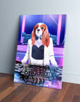 'The Female DJ' Personalized Pet Canvas