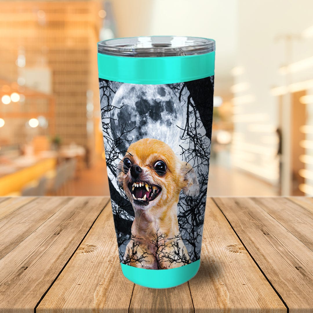 &#39;The Fierce Wolf&#39; Personalized Tumbler