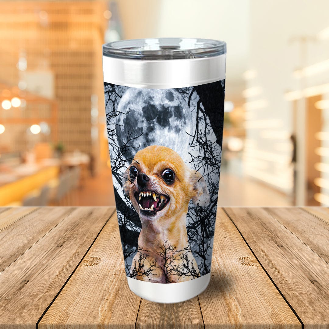 &#39;The Fierce Wolf&#39; Personalized Tumbler