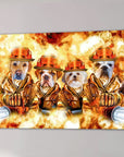 'The Firefighters' Personalized 4 Pet Canvas