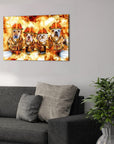 'The Firefighters' Personalized 4 Pet Canvas