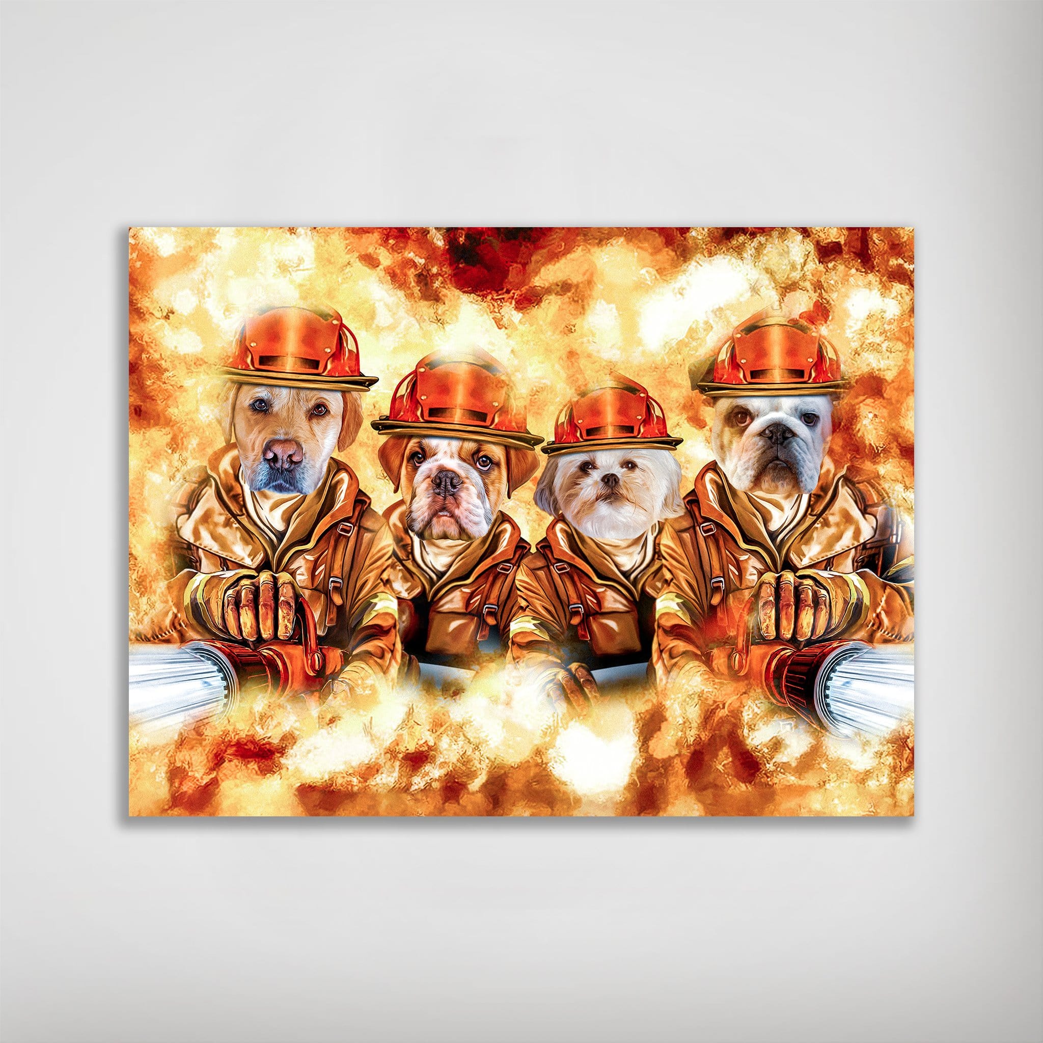 Póster personalizado de 4 mascotas &#39;Los Bomberos&#39;