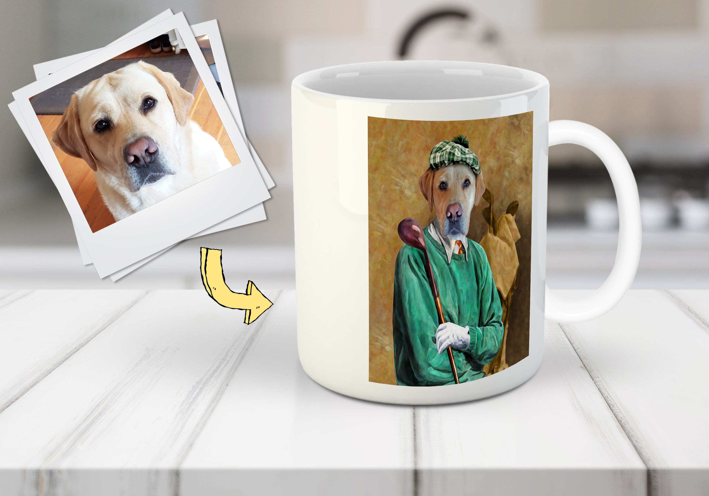 Taza personalizada para mascota &#39;El golfista&#39;