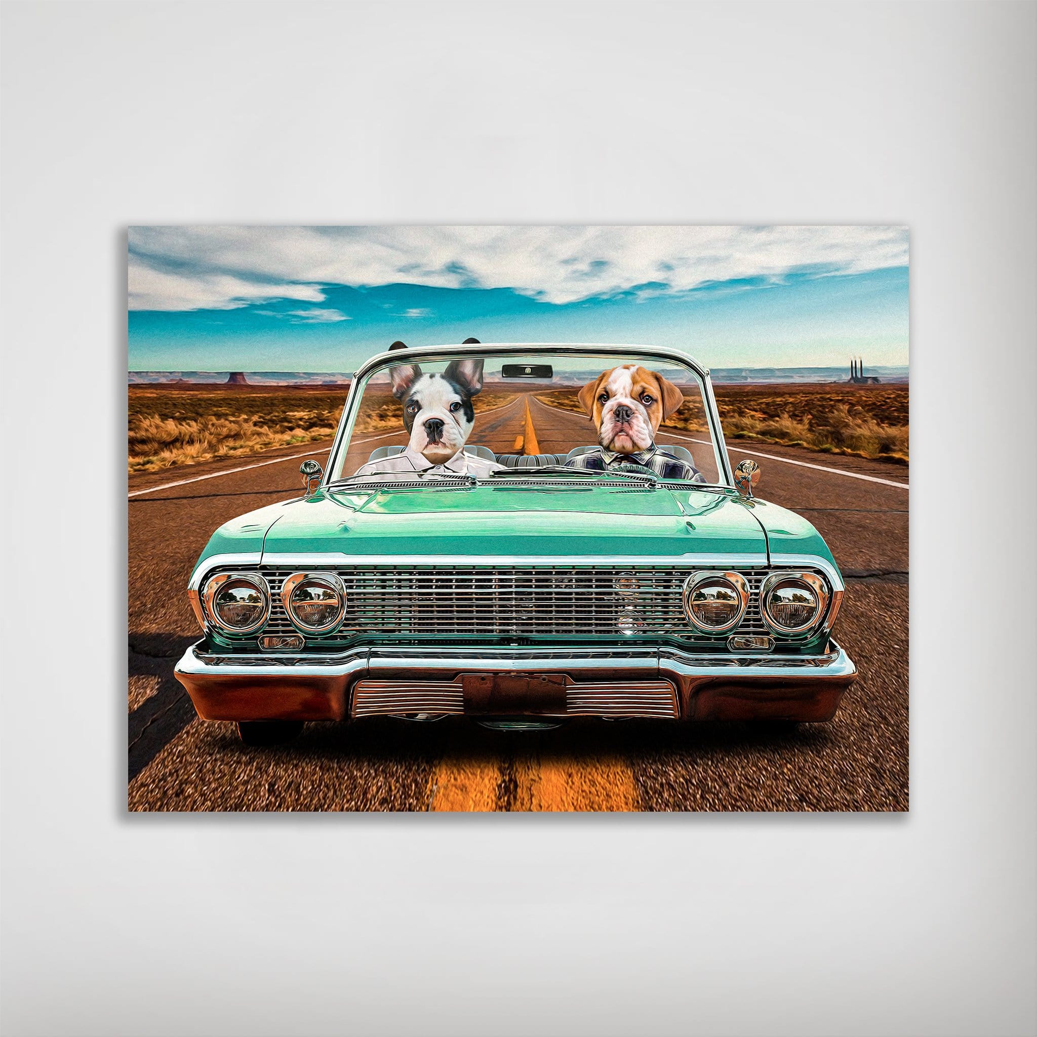 Póster personalizado con 2 mascotas &#39;The Lowrider&#39;