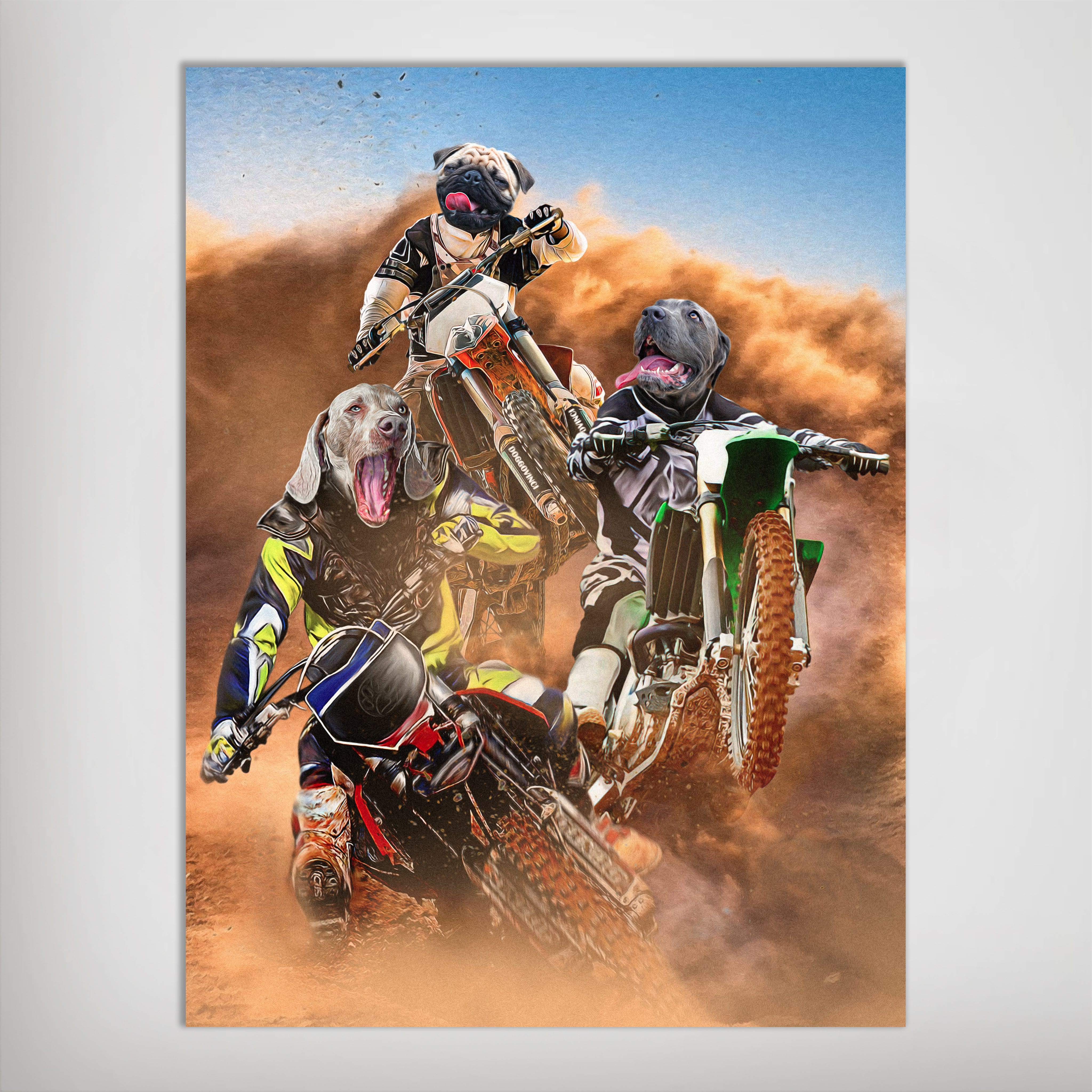 Póster personalizado de 3 mascotas &#39;The Motocross Riders&#39;