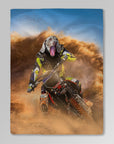 'The Motocross Rider' Personalized Pet Blanket