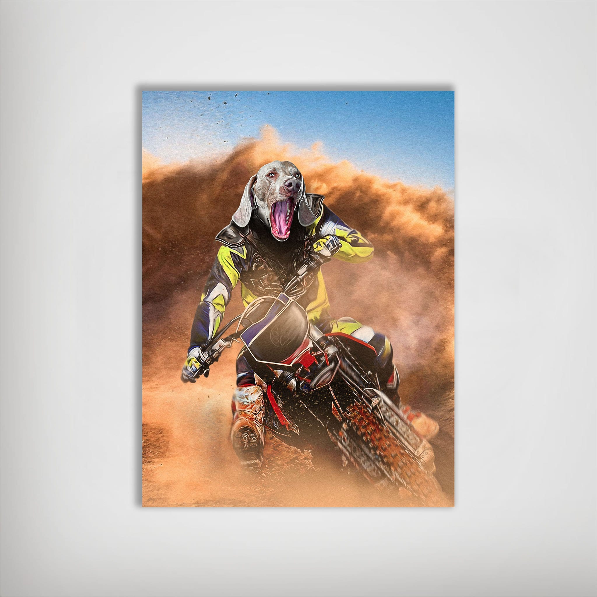 Póster Mascota personalizada &#39;El piloto de motocross&#39;