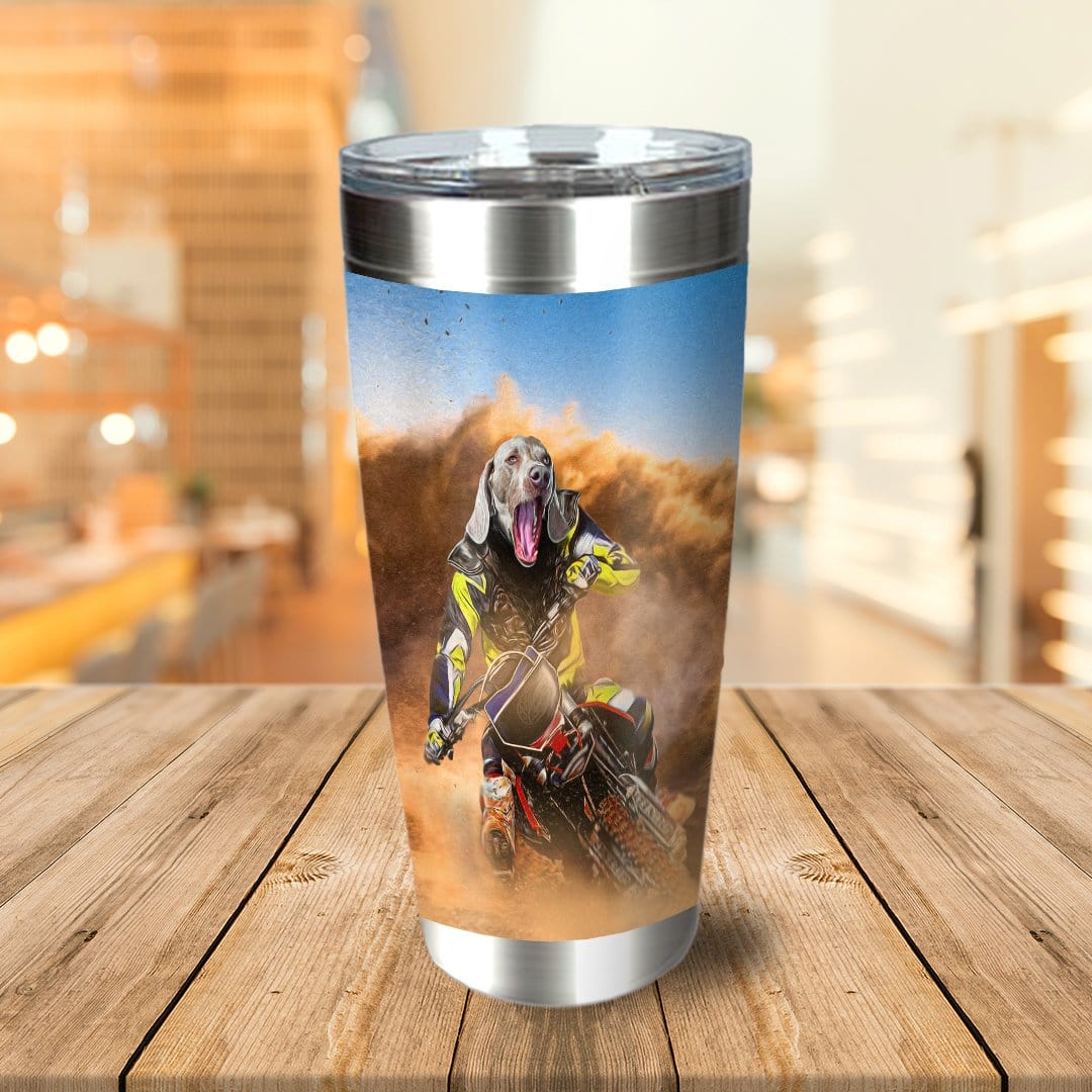 &#39;The Motocross Rider&#39; Personalized Tumbler