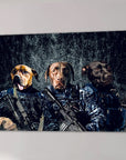 'The Navy Veterans' Personalized 3 Pet Canvas