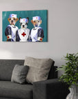 'The Nurses' Personalized 3 Pet Canvas