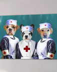 'The Nurses' Personalized 3 Pet Canvas