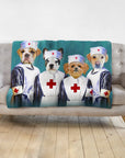 'The Nurses' Personalized 4 Pet Blanket