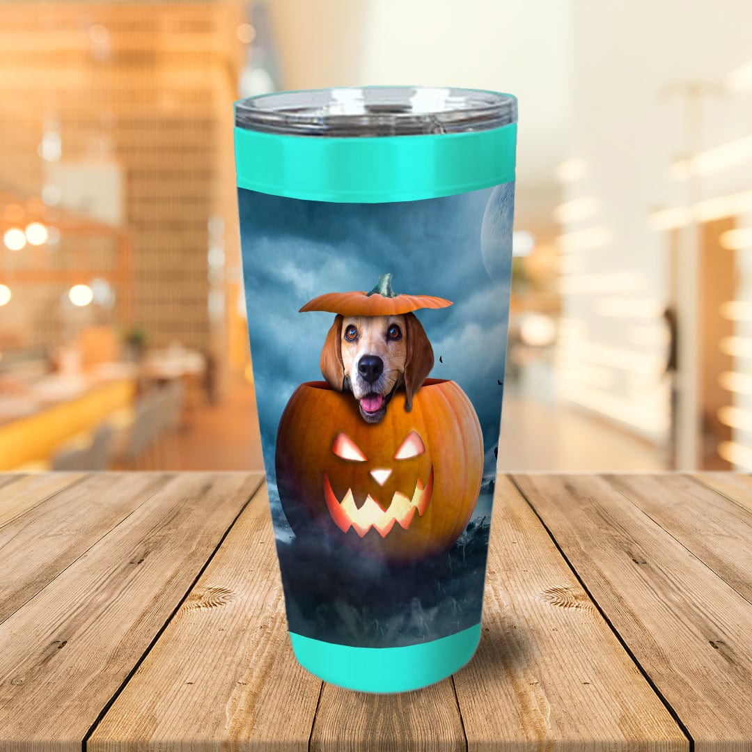 &#39;The Pawmpkin&#39; Personalized Tumbler