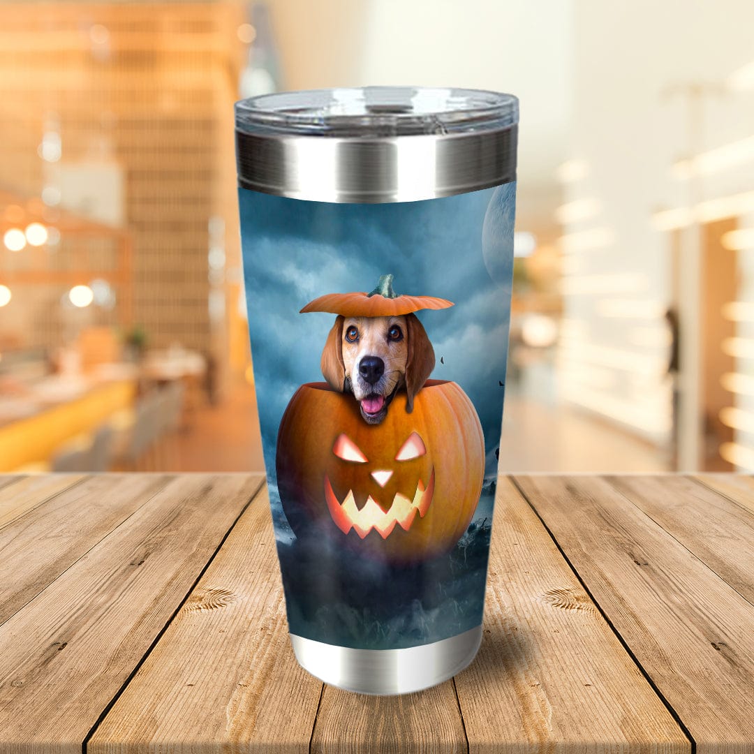 &#39;The Pawmpkin&#39; Personalized Tumbler