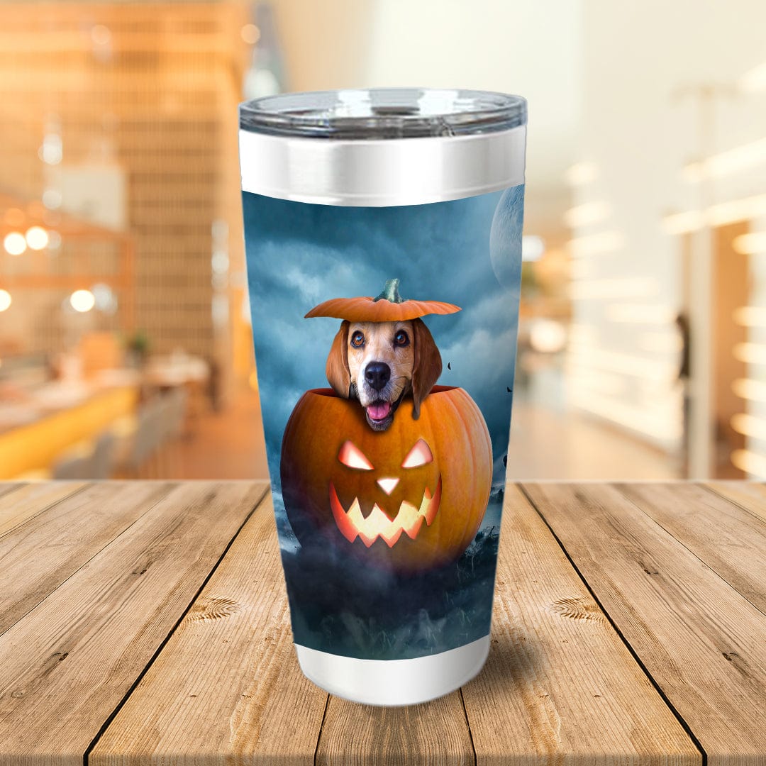 &#39;The Pawmpkin&#39; Personalized Tumbler