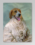 'The Pearled Dame' Personalized Pet Blanket