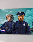 'The Police Officers' Personalized 2 Pet Canvas