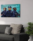 'The Police Officers' Personalized 3 Pet Canvas