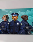 'The Police Officers' Personalized 3 Pet Canvas