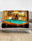 'The Pool Players' Personalized 3 Pet Blanket