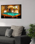 'The Pool Players' Personalized 4 Pet Canvas