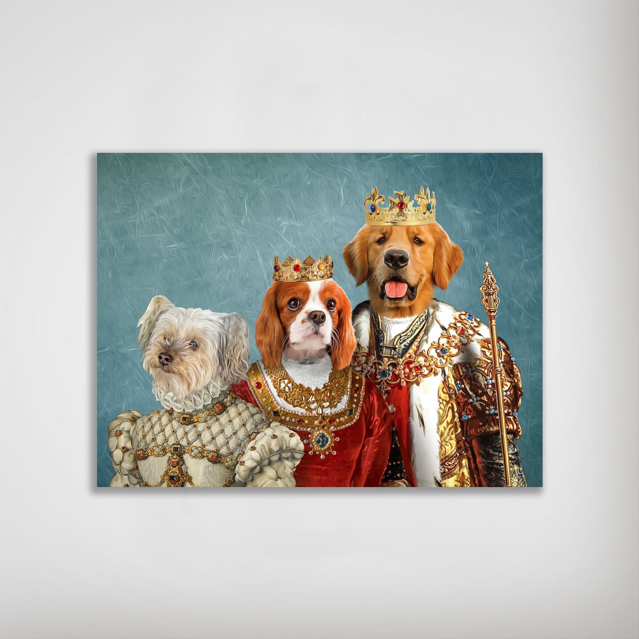 Póster personalizado con 3 mascotas &#39;La Familia Real&#39;