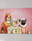 'The Royal Ladies' Personalized 3 Pet Canvas