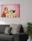 'The Royal Ladies' Personalized 3 Pet Canvas