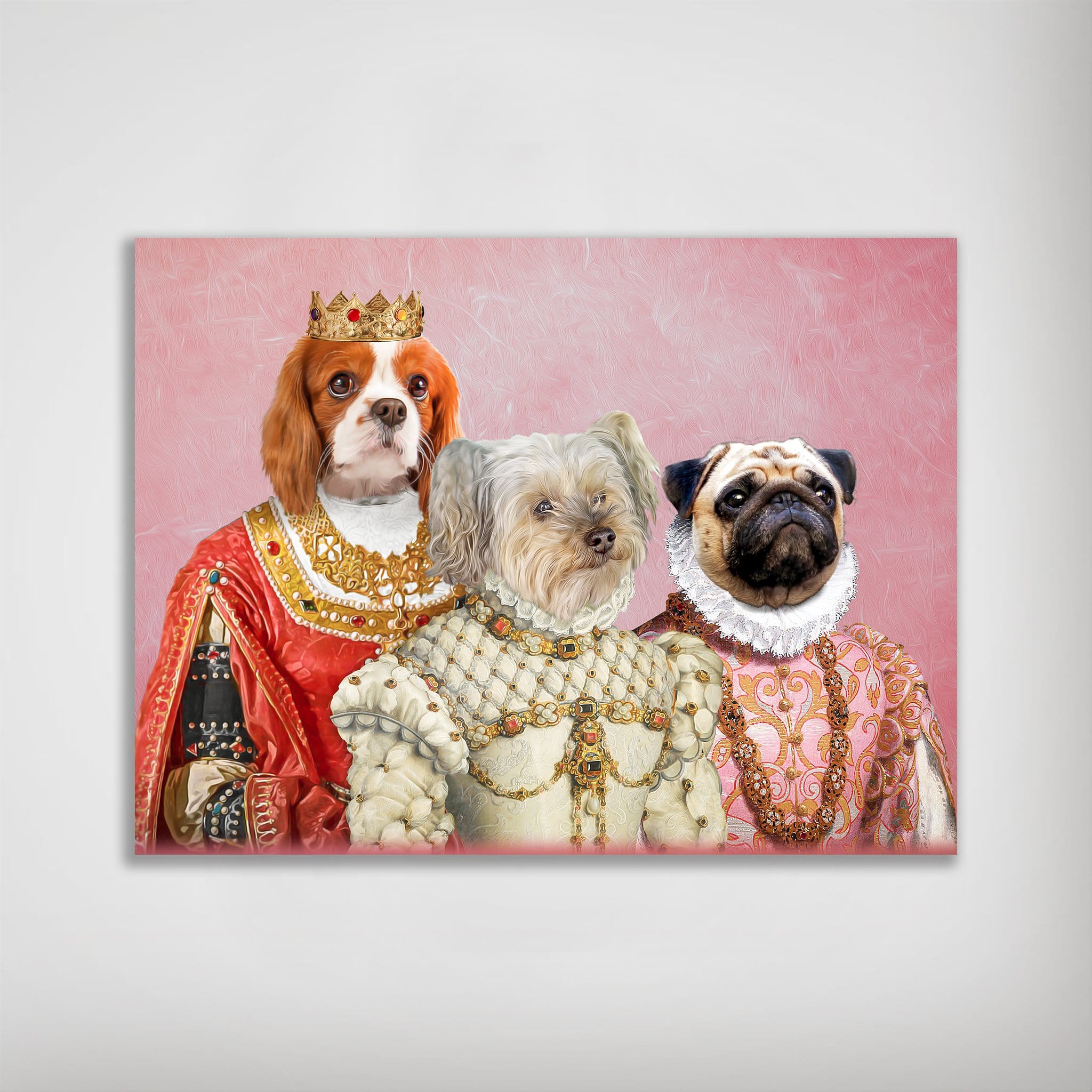 Póster personalizado con 3 mascotas &#39;The Royal Ladies&#39;