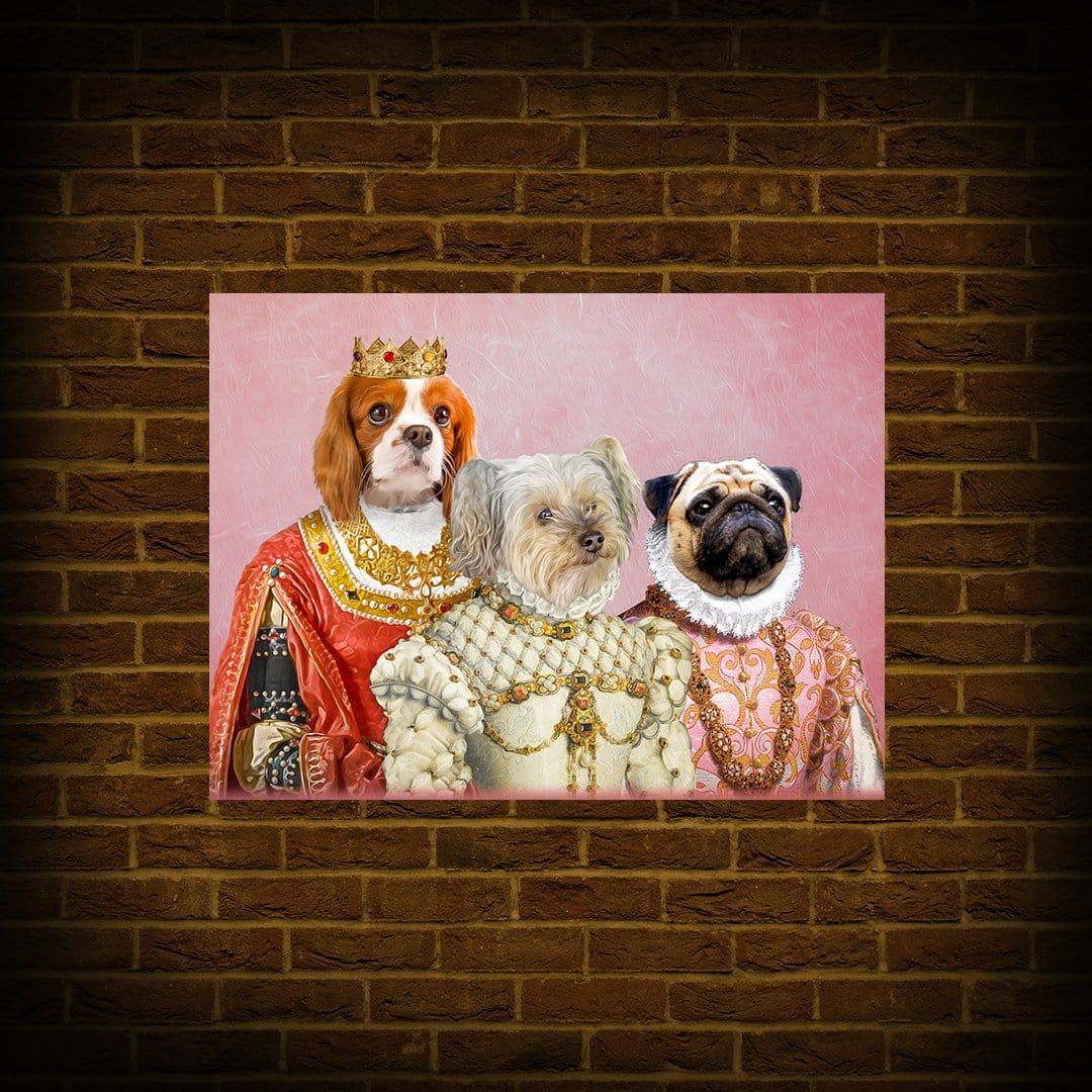 Póster personalizado con 3 mascotas &#39;The Royal Ladies&#39;