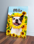 'The Sunflower' Personalized Pet Canvas