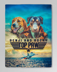 'Top Paw' Personalized 2 Pet Blanket