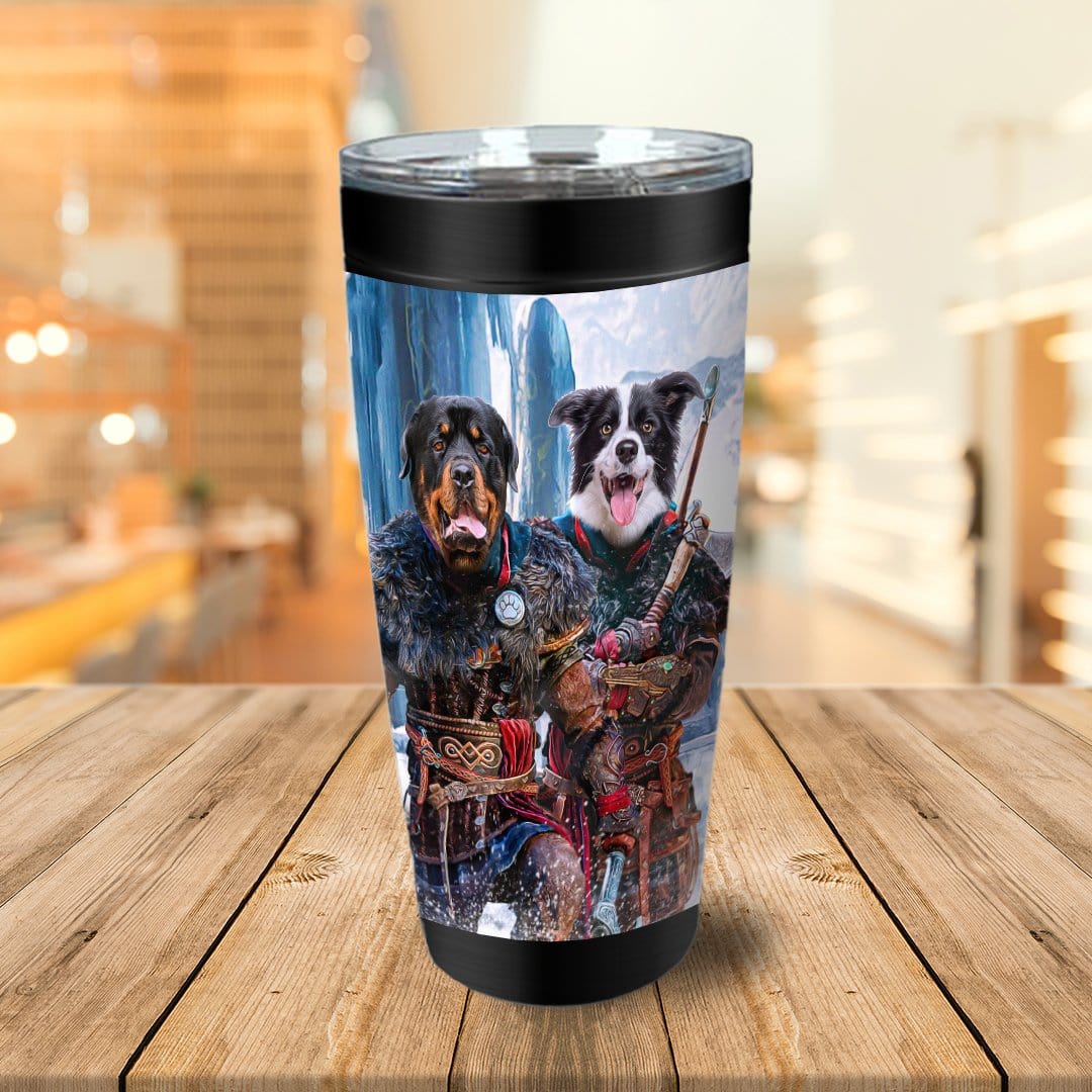 &#39;The Viking Warriors&#39; Personalized 2 Pet Tumbler