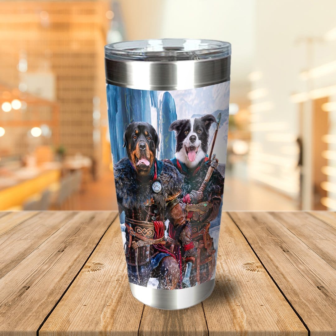 &#39;The Viking Warriors&#39; Personalized 2 Pet Tumbler