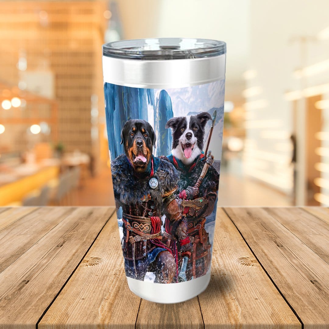 &#39;The Viking Warriors&#39; Personalized 2 Pet Tumbler