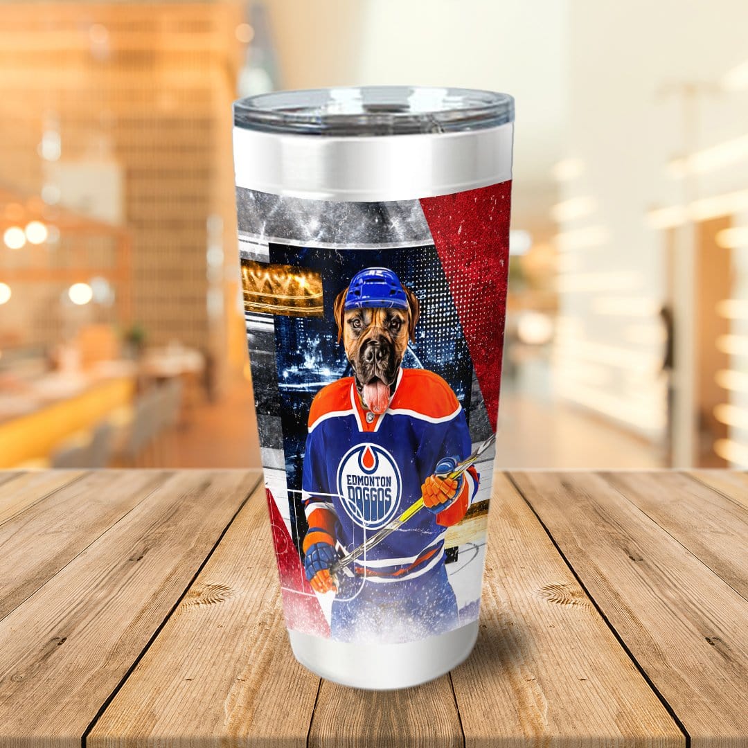 &#39;Edmonton Doggos Hockey&#39; Personalized Tumbler