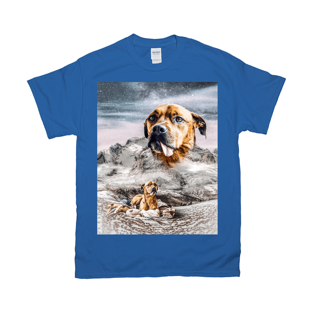 Camiseta personalizada para mascotas &#39;Majestic Snowy Mountain&#39; 