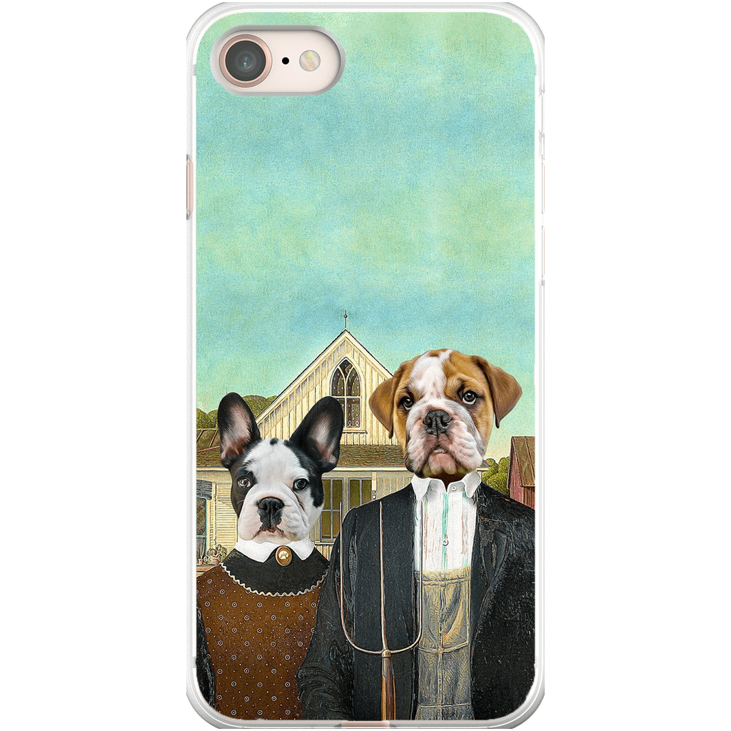 &#39;American Pawthic&#39; Personalized 2 Pet Phone Case