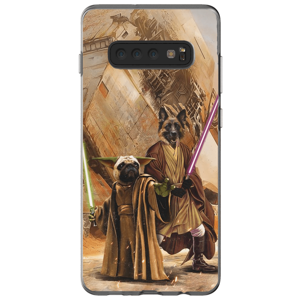 &#39;Yodogg &amp; Jedi-Doggo&#39; Personalized 2 Pet Phone Case