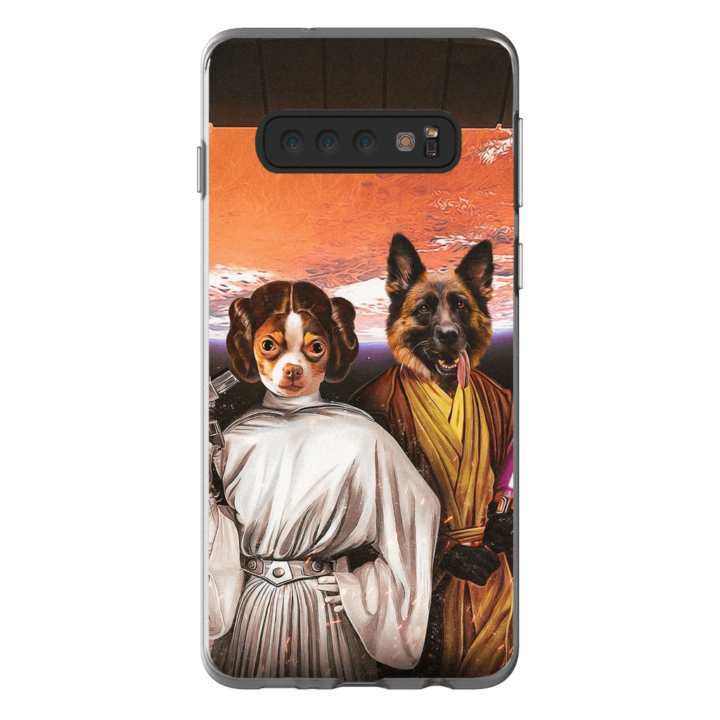 &#39;Princess Leidown &amp; Jedi-Doggo&#39; Personalized 2 Pet Phone Case