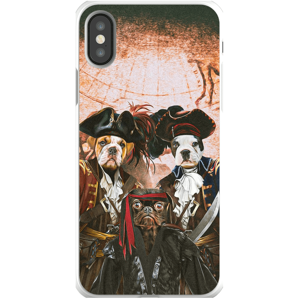 &#39;Los Piratas&#39; Funda personalizada para teléfono con 3 mascotas