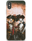 'Los Piratas' Funda personalizada para teléfono con 3 mascotas